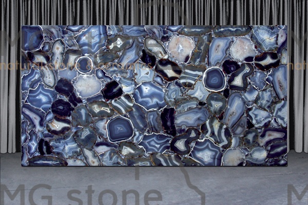 Полудрагоценные камни Agate Blue